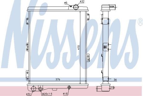 Радіатор охолоджування NISSENS 604411