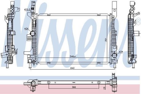 Радіатор охолоджування NISSENS 606033