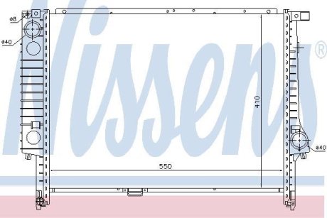 Радіатор BMW 3 E36(90-)325 tds(+)[OE 1711.2.244.739] NISSENS 60605