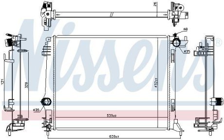 Радіатор системи охолодження NISSENS 606474