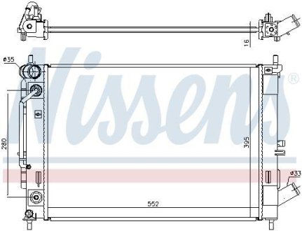 Радіатор охолоджування NISSENS 606476