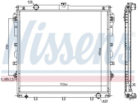 Радiатор NISSENS 606523