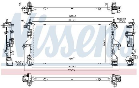 CITROEN Радіатор системи охолодження двигуна JUMPER II 3.0 11- NISSENS 606538