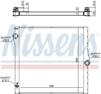 Радиатор охлаждения NISSENS 60825