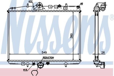 Радіатор охолоджування NISSENS 61295A