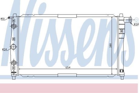 Радиатор охлаждения Daewoo Nubira 1.6/1.8/2.0 04.97- NISSENS 616591