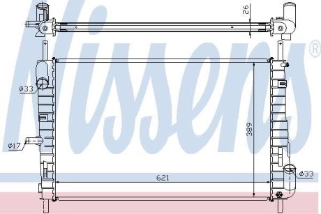 Радіатор охолоджування NISSENS 62025A