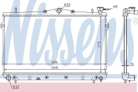 Радіатор охолоджування NISSENS 62298