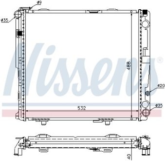 Радиатор охлаждения NISSENS 62696A