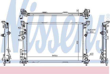 Радіатор охолоджування NISSENS 627063