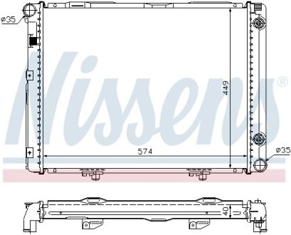 Радиатор охлаждения NISSENS 62721A