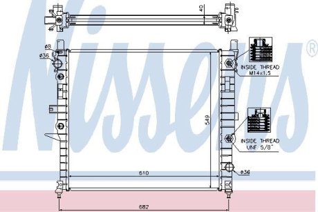 Радіатор охолоджування NISSENS 62788A