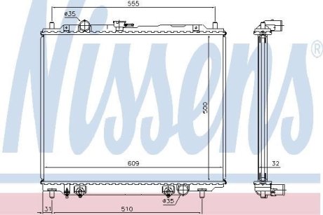 Радіатор охолоджування NISSENS 62802