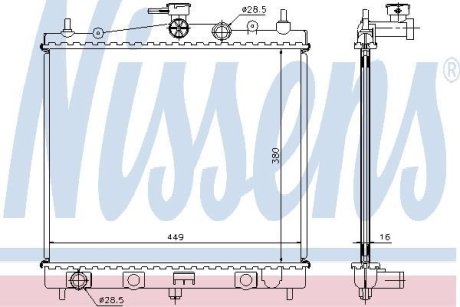 Радиатор NISSENS 62902A