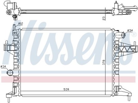 Радіатор охолоджування NISSENS 63008