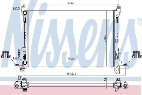 Радіатор охолоджування NISSENS 630803