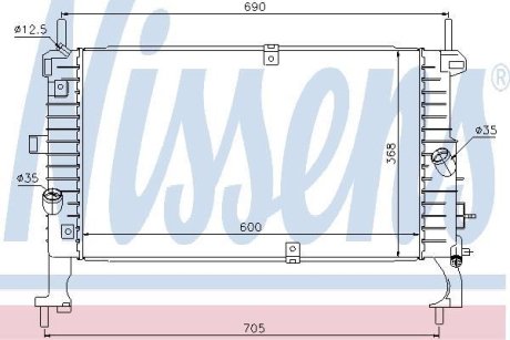 Радіатор охолоджування NISSENS 63092