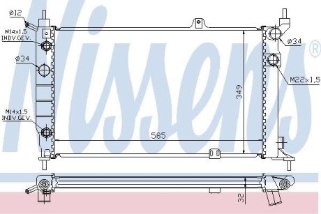 Радиатор охлаждения NISSENS 63253A