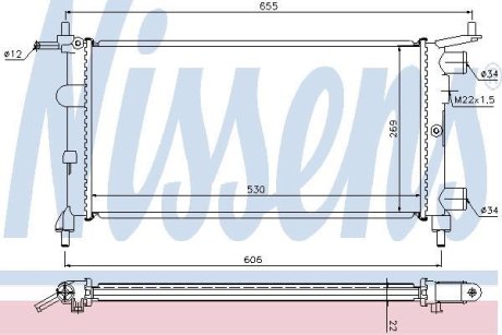 Радіатор охолоджування NISSENS 63290