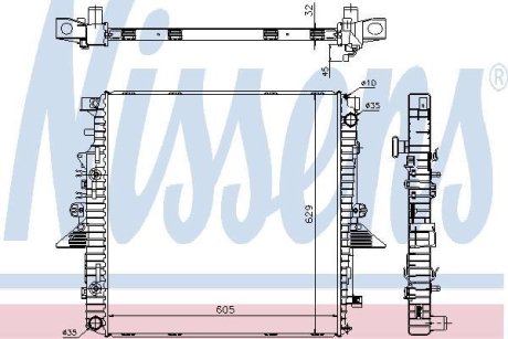 Радіатор охолоджування NISSENS 64320A