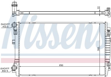 Радіатор охолоджування NISSENS 65303