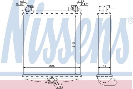 Радиатор печки NISSENS 72001