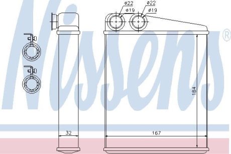 Радіатор опалювача салону NISSENS 72047