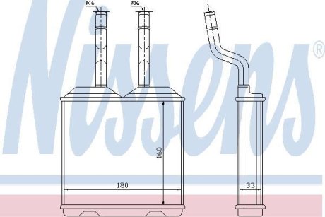 Радіатор системи опалення салона NISSENS 72634
