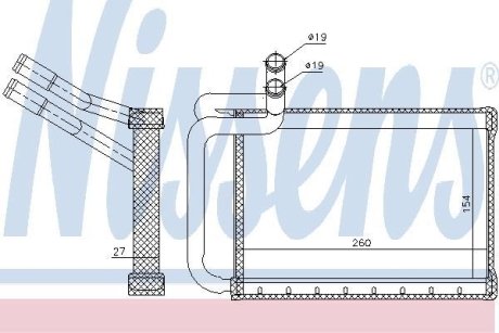 Радиатор печки NISSENS 77635