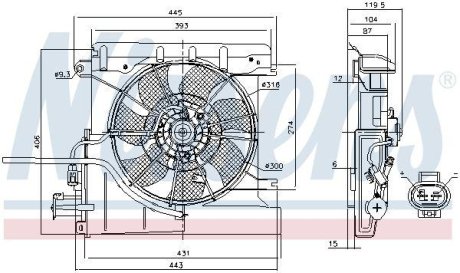 Вентилятор радіатора NISSENS 85939