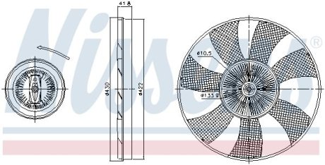 Вентилятор радиатора охлаждения NISSENS 86 217