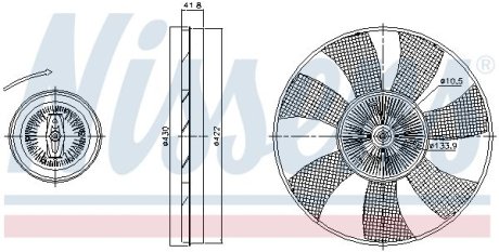 Муфта вентилятора NISSENS 86220