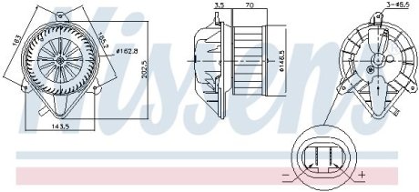 Крильчатка вентилятора NISSENS 87171