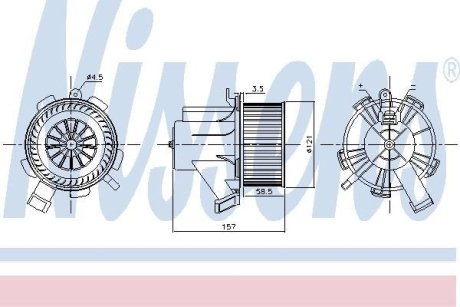 Вентилятор салону NISSENS 87208