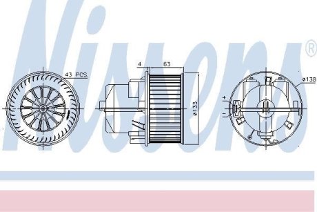 Вентилятор салона NISSENS 87223