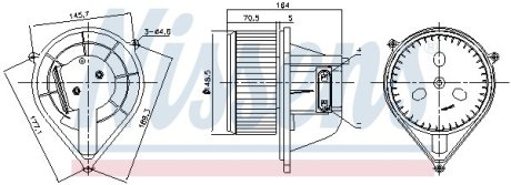 Вентилятор отопителя NISSENS 87241