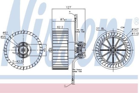 Вентилятор салона NISSENS 87402