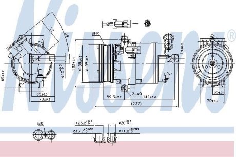 Компрессор кондиционера NISSENS 890006