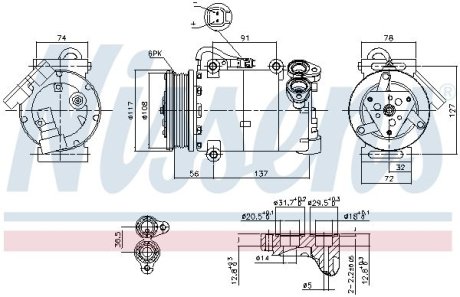 Компрессор кондиционера NISSENS 890040