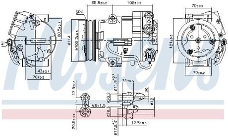 Компресор кондиціонера NISSENS 890058