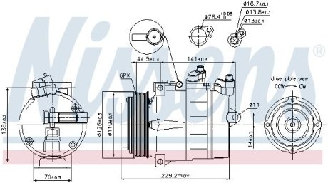 Компрессор кондиционера NISSENS 89022