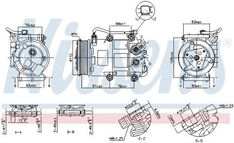 Компрессор кондиционера NISSENS 890655