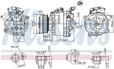 Компрессор кондиционера NISSENS 890666