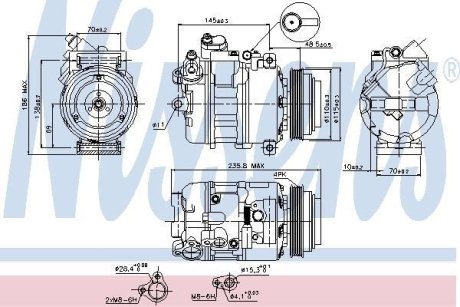 Компрессор кондиционера NISSENS 89080