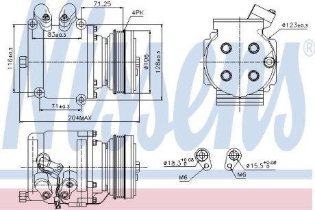 Компрессор кондиционера NISSENS 89226