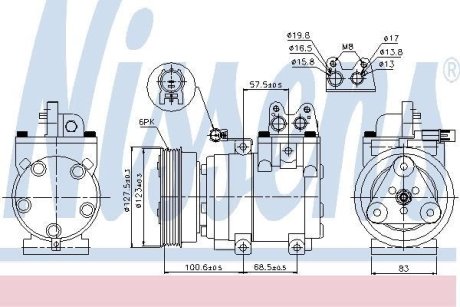 Компресор кондиціонера NISSENS 89270