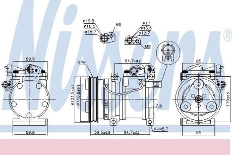 Компрессор кондиционера NISSENS 89294