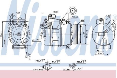 Компрессор кондиционера NISSENS 89341