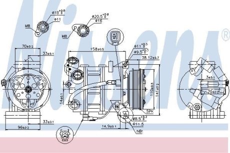 Компрессор кондиционера NISSENS 89350