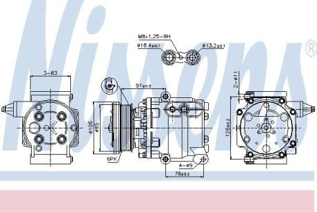 Компрессор кондиционера NISSENS 89358